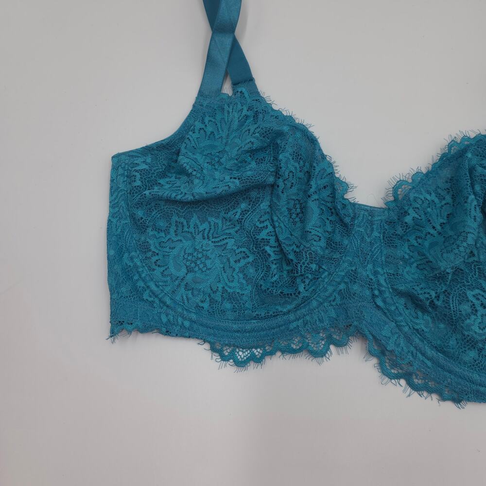 HSIA Sunflower Underwire Unlined Lace Bra in Horizon Blue Size 40C - Picture 4 of 8